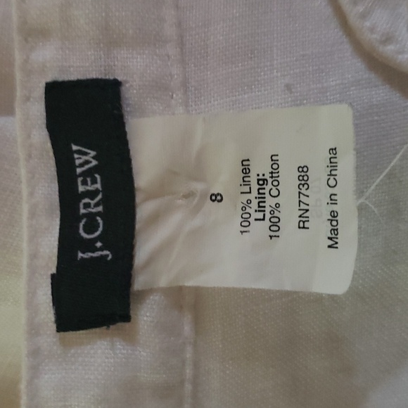 J Crew Beautiful 100% linen white dress with underskirt . Size US 8 - Picture 5 of 5